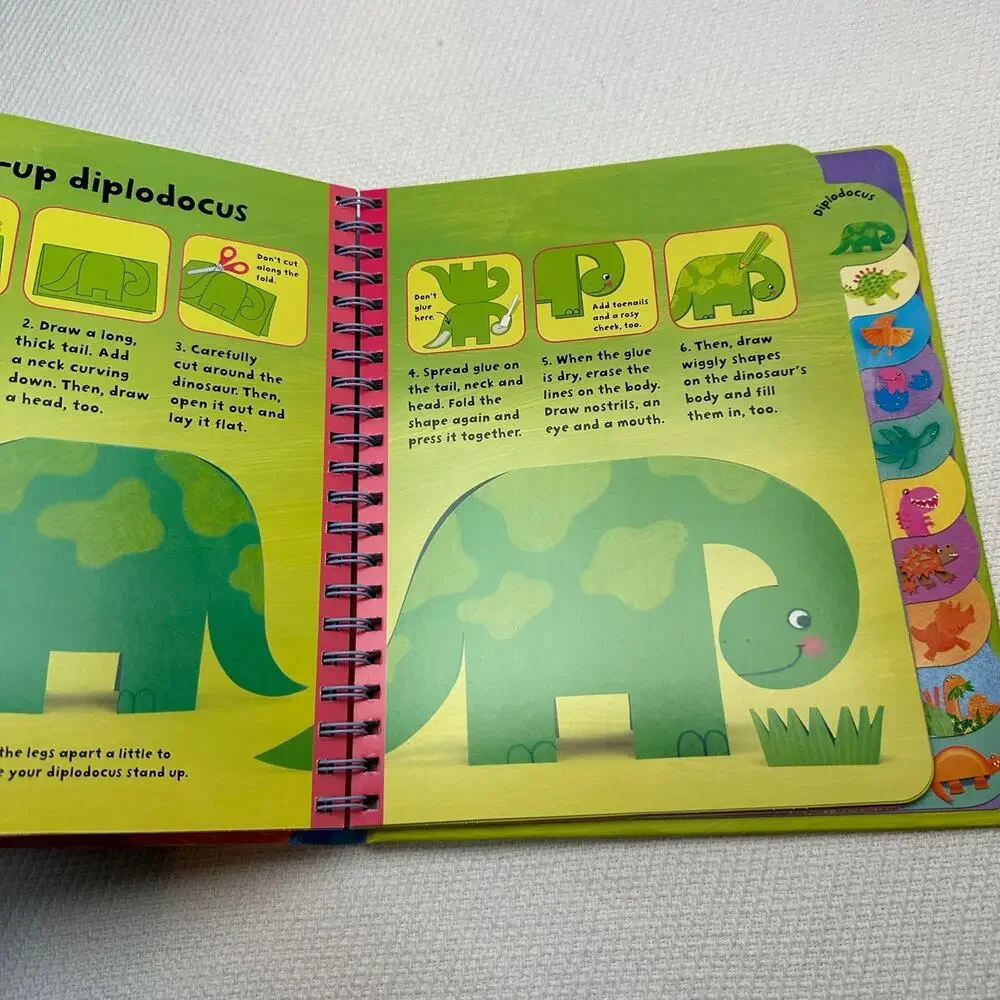 Usbourne dinosaur fun spiral bound book